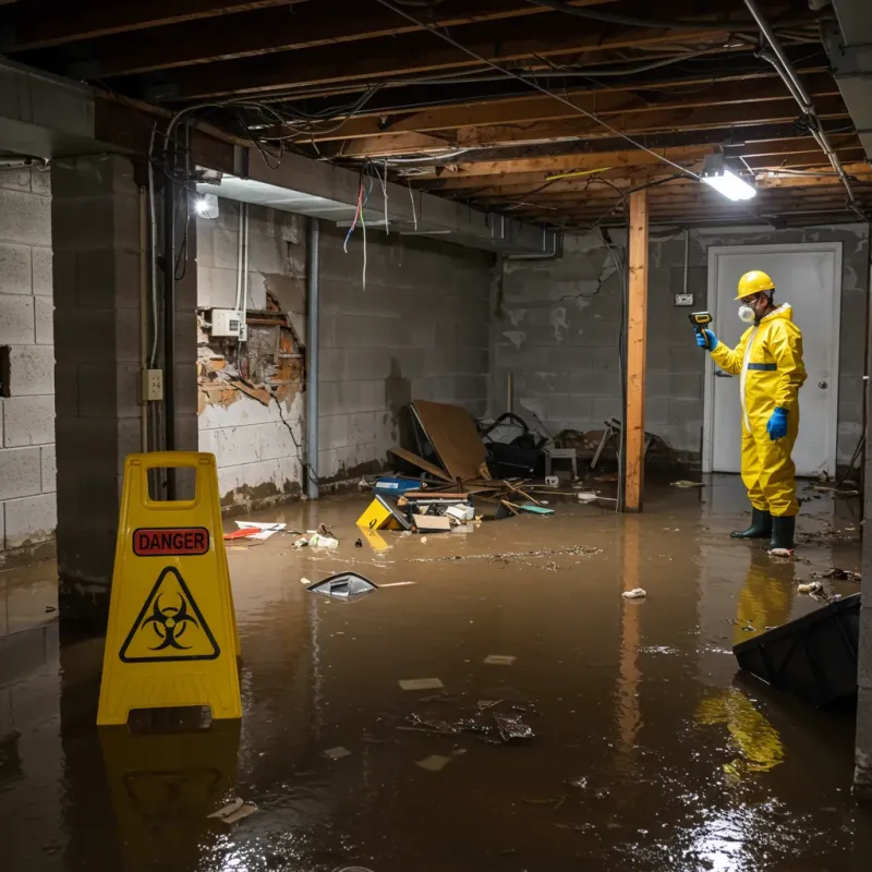 Flooded Basement Electrical Hazard in Five Points, OH Property